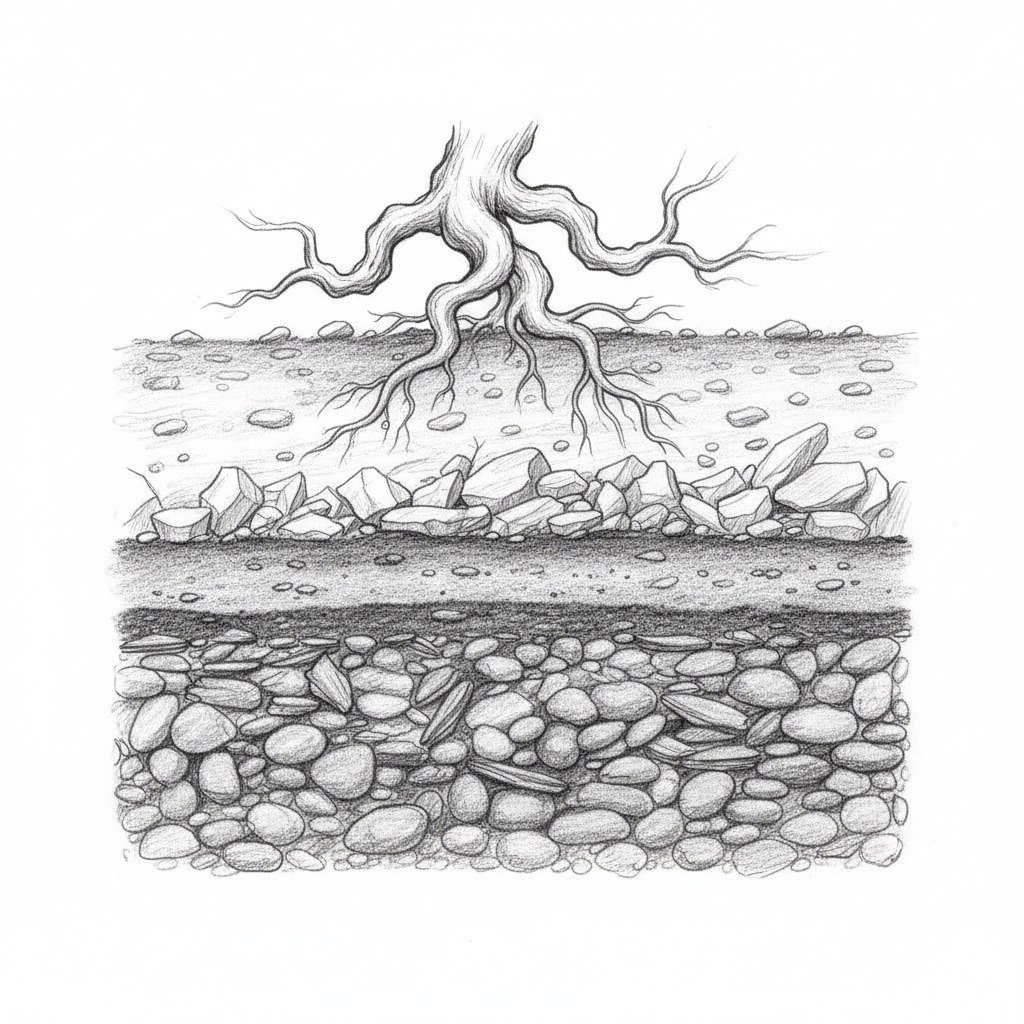 Boden des Weingartens