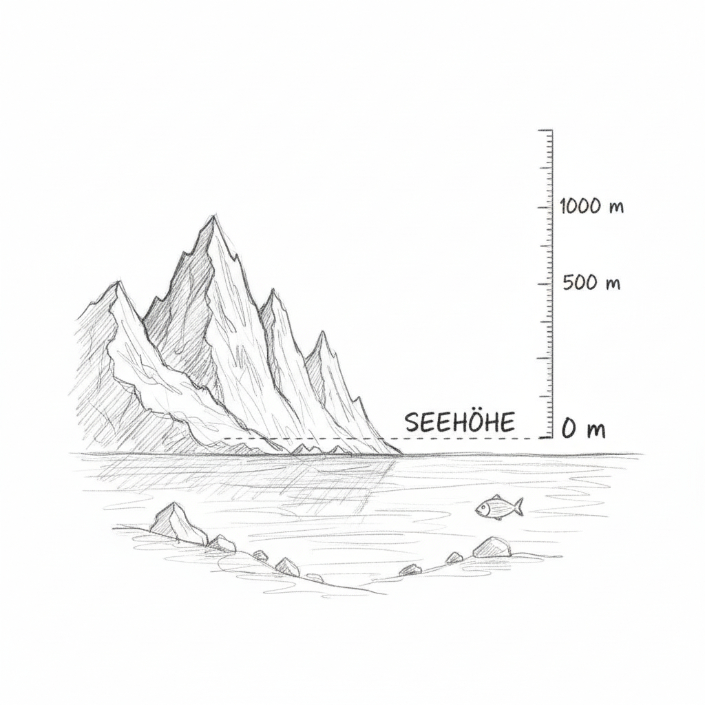 Seehöhe des Weingartens